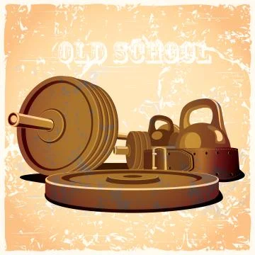 Old school gym hot Stock Illustration