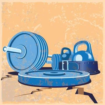 Old school gym Stock Illustration