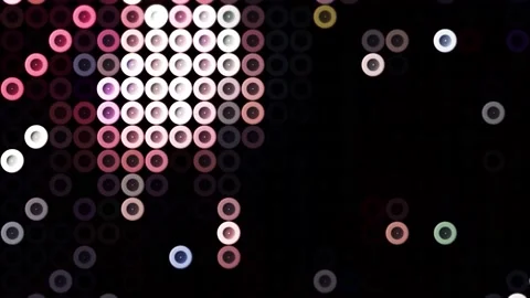 Old school pixels animation flickering on black background. Motion. Colorful Stock Footage 165050881