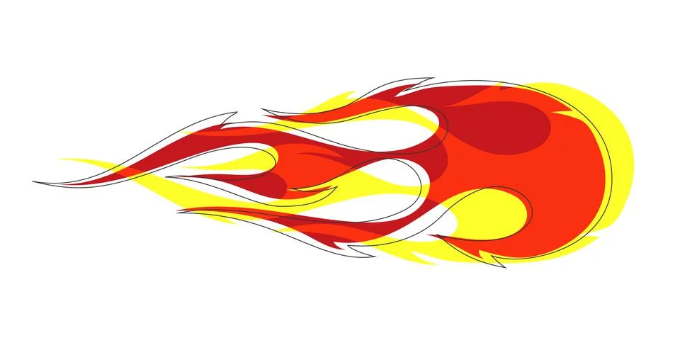 Old school red flame background element Stock Illustration