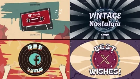 Old School Retro Typography | After Effects 스톡 After Effects
