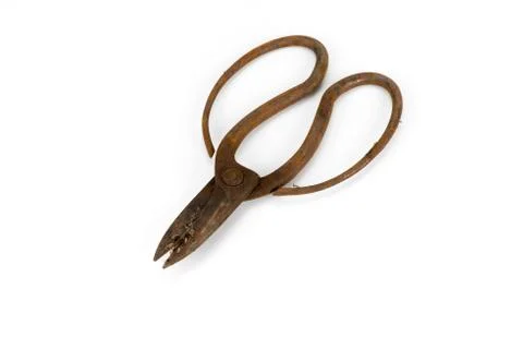 Old scissors full of rust Stock Photos