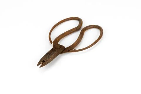 Old scissors full of rust Foto stock