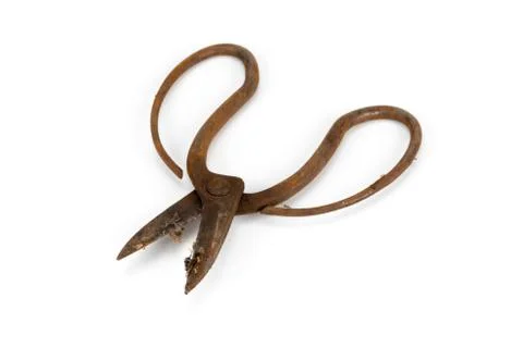 Old scissors full of rust Foto stock