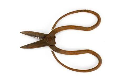 Old scissors full of rust Stock Photos