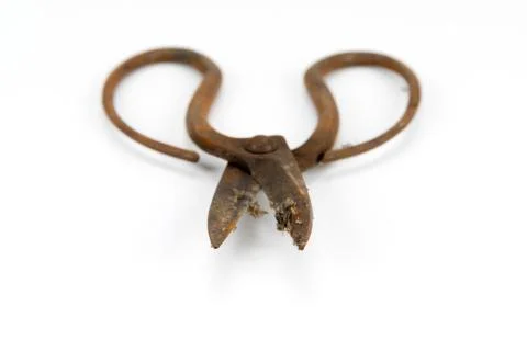 Old scissors full of rust Stock Photos