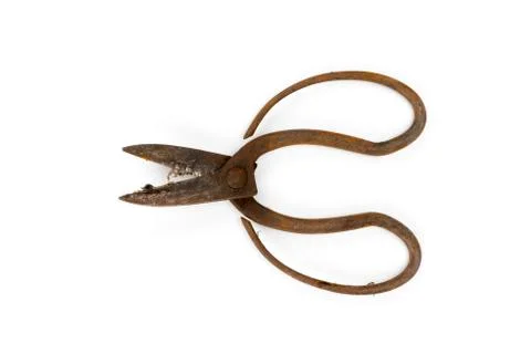 Old scissors full of rust Stock Photos