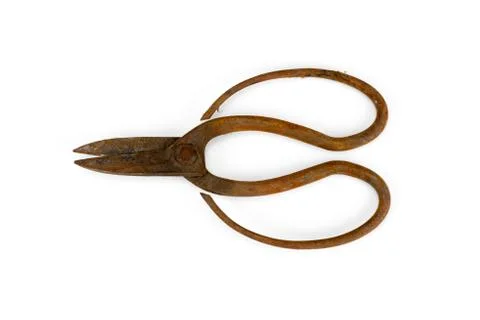 Old scissors full of rust 写真素材