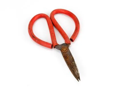 Old scissors full of rust Stock-Fotos