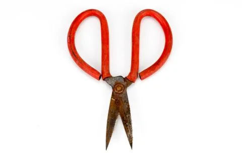 Old scissors full of rust Foto stock