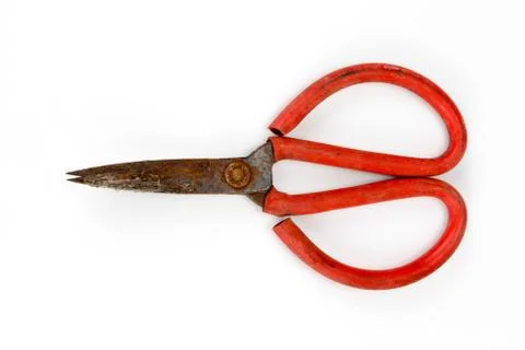 Old scissors full of rust Stock Photos
