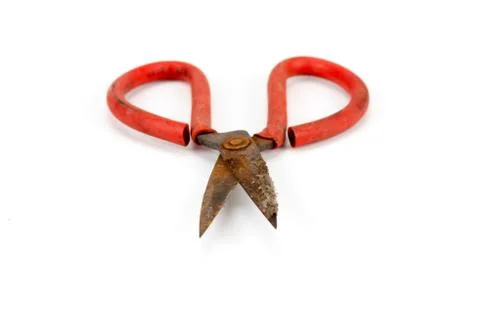 Old scissors full of rust Foto stock