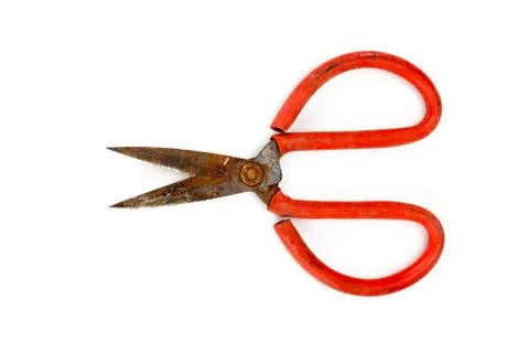 Old scissors full of rust Stock-Fotos