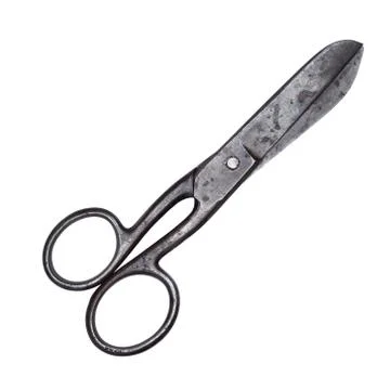 Old scissors isolated Stock Photos