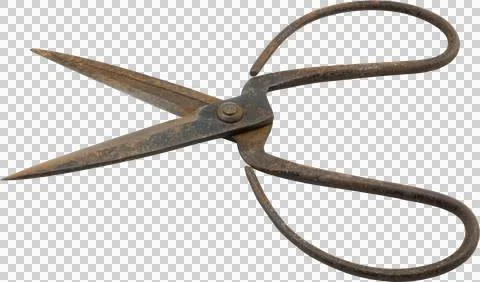 Old scissors Isolated Stock Photos