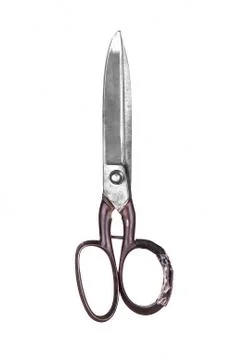 Old scissors on a white background Stock Photos