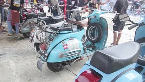 Old scooter Stock Footage 221406208