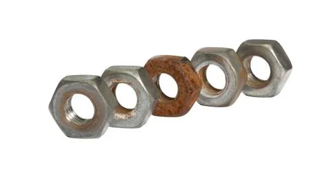 Old screw nuts Stock Photos