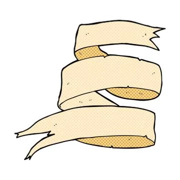 Old scroll banner comic cartoon Stock Illustration