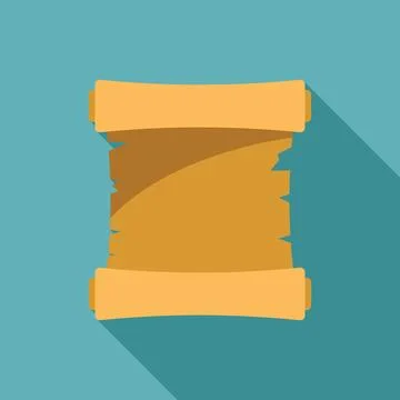 Old scroll displaying important information on turquoise background Stock Illustration