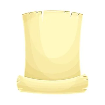 Old Scroll or Roll of Papyrus, Parchment or Paper Containing Writing Vector Illustrazione stock