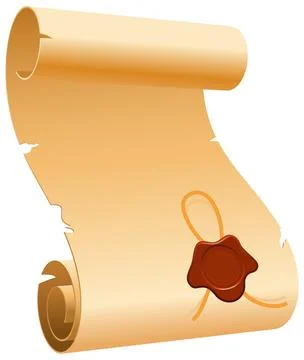 Old Scroll Paper Stock Illustration