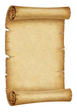 Old scroll paper illustration, digital painting Stock Illustration