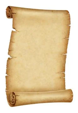 Old scroll paper illustration, digital painting Stock Illustration