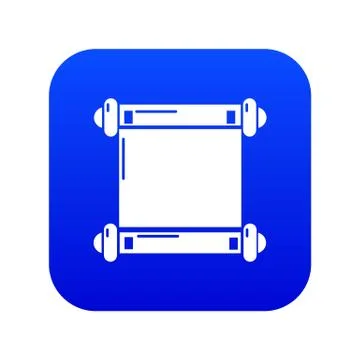 Old scroll parchment icon blue vector イラスト素材