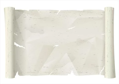 Old scroll sheet of torn paper Stock Illustration