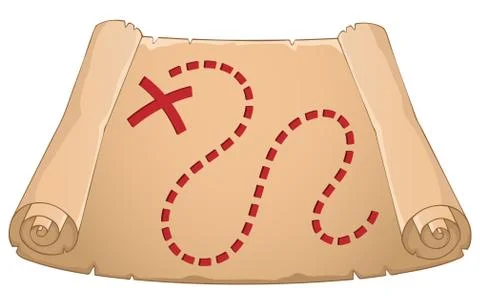 Old scroll theme image - illustration. Stock Illustration