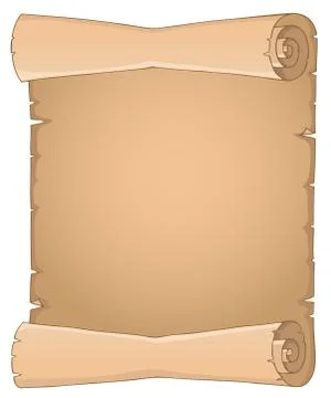 Old scroll theme image - illustration. Stock Illustration