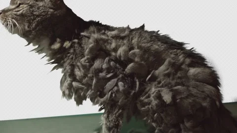 Old scruffy cat Video stock 171336008