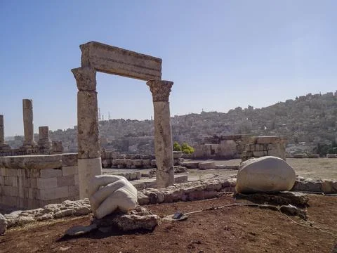 The old sculpture in jordan Stock Photos