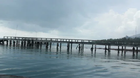 Old sea pier Stock Footage 40366607
