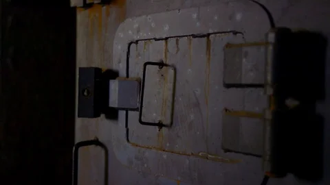 The old secret rusty safe Stock Footage 126585119
