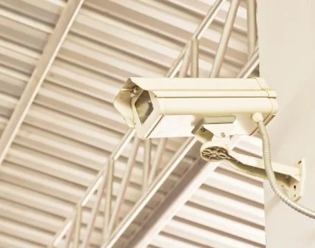 Old security camera Stock Photos