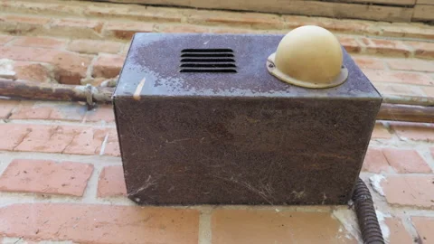 Old Security Signal System On The Building Stock Footage 256902467