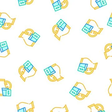 Old self-service system vector seamless pattern Illustrazione stock