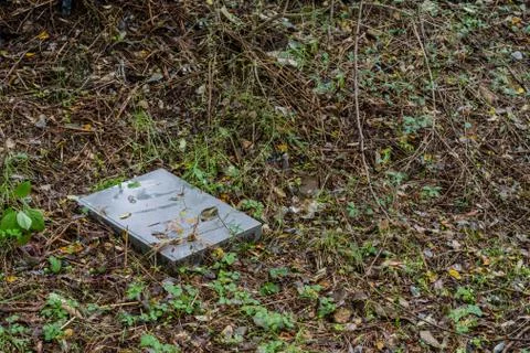 Old server laying on ground Stock Photos