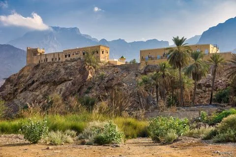 Old settlement in the wadis Stock Photos