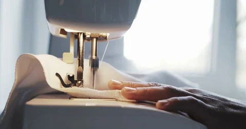 Old Sewing Machine Stock Footage 91068488