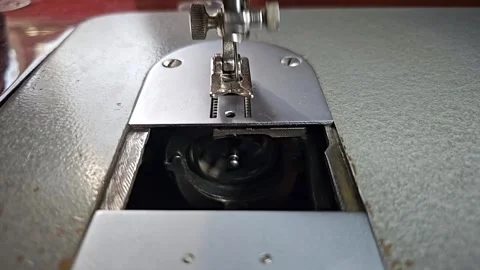 Old sewing machine. Stock Footage 288982889