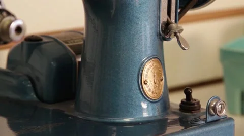 Old Sewing Machine Footage Stock Footage 47283914