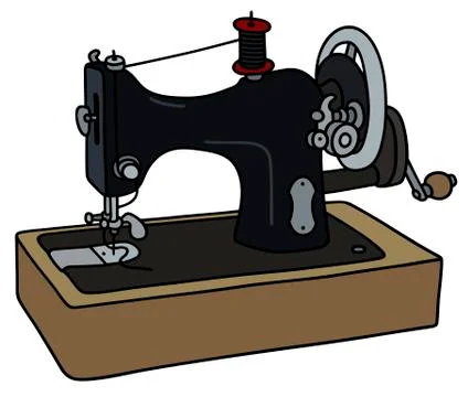 Old sewing machine Stock Illustration