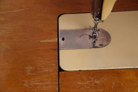Old sewing machine. Foto stock