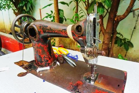 Old Sewing Machine Stock Photos