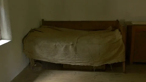 Old Shabby Bedroom Stock Footage 88626301