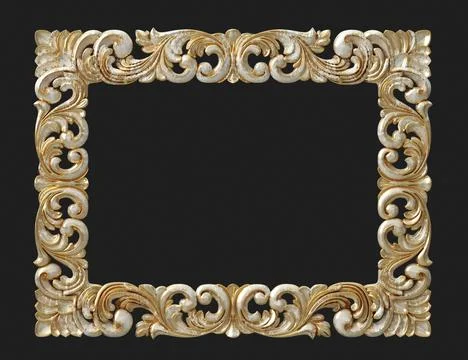 Old shabby gilded frame name plate Stock Illustration