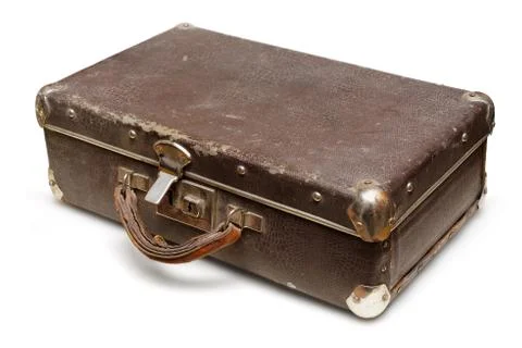 Old shabby suitcase Stock Photos